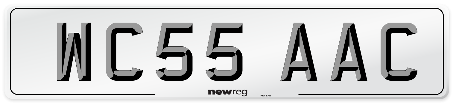 WC55 AAC Number Plate from New Reg